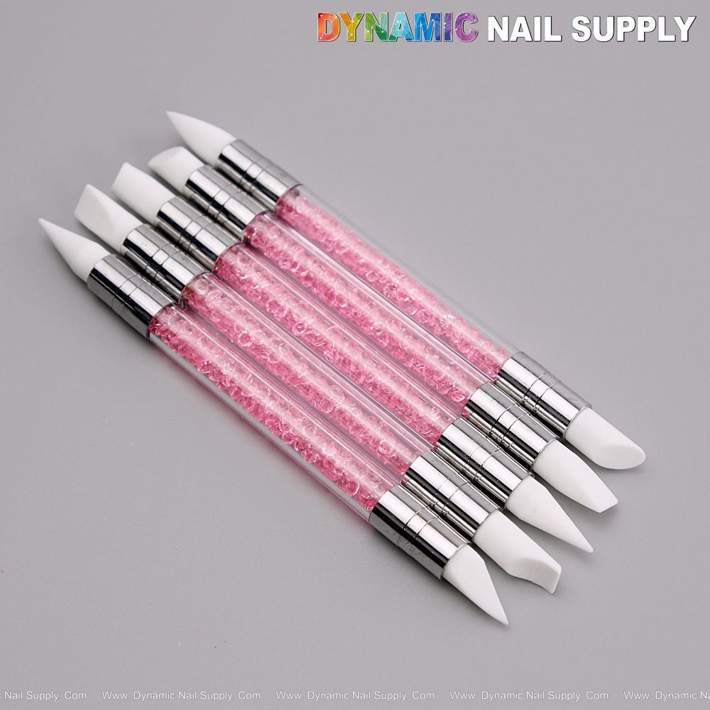 dual-ended silicone sculpting brush pink multicolor - 3