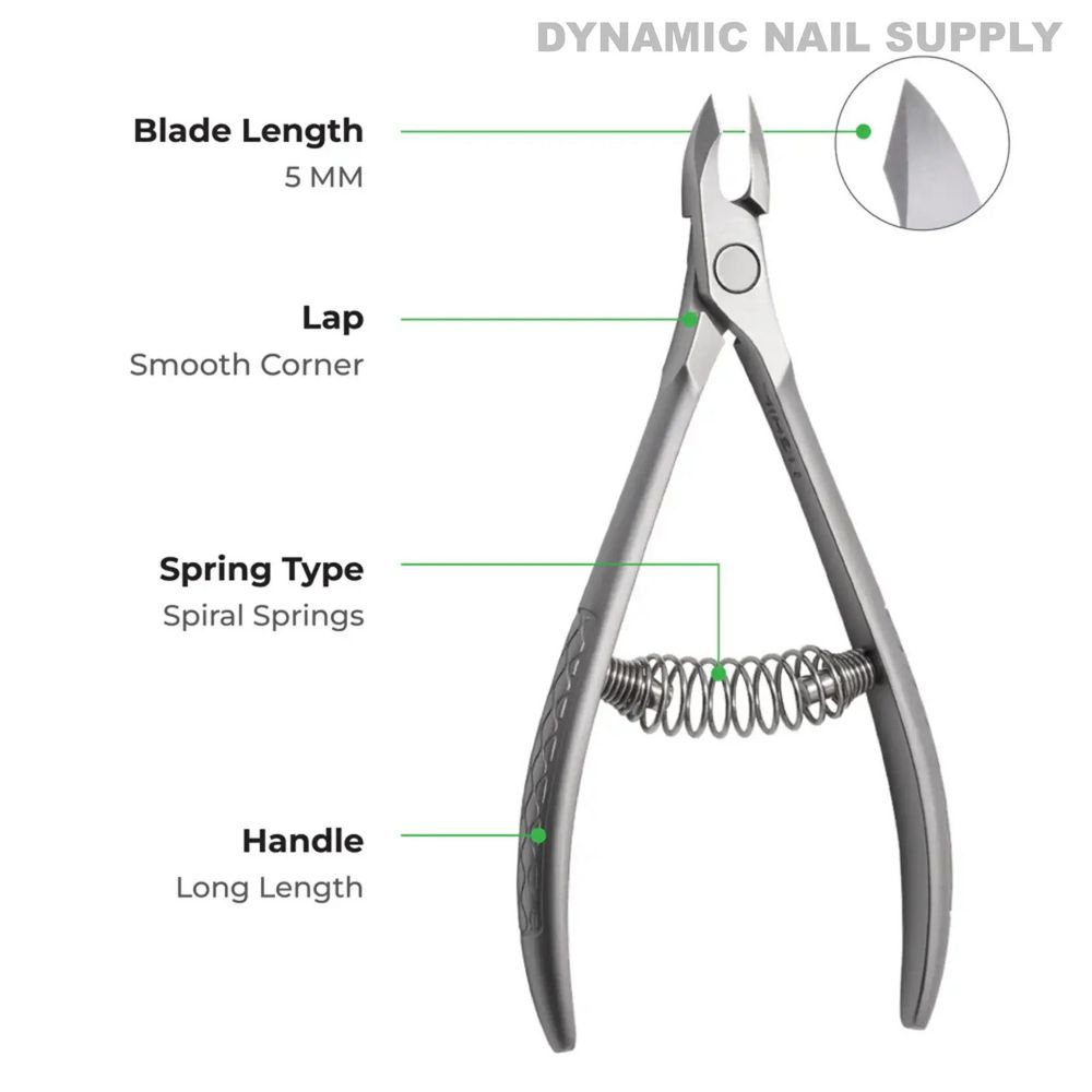 matte stainless steel cuticle nipper 5mm - 8