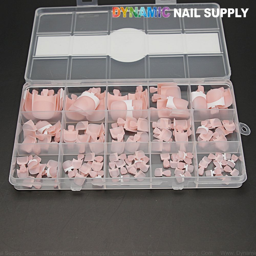 Baby pink French toe tips box - 4