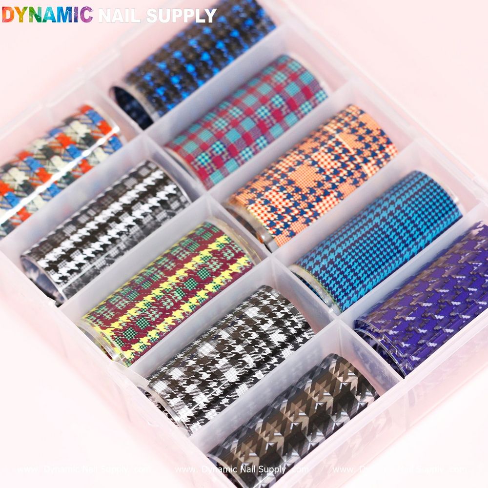 check pattern nail foils - 2