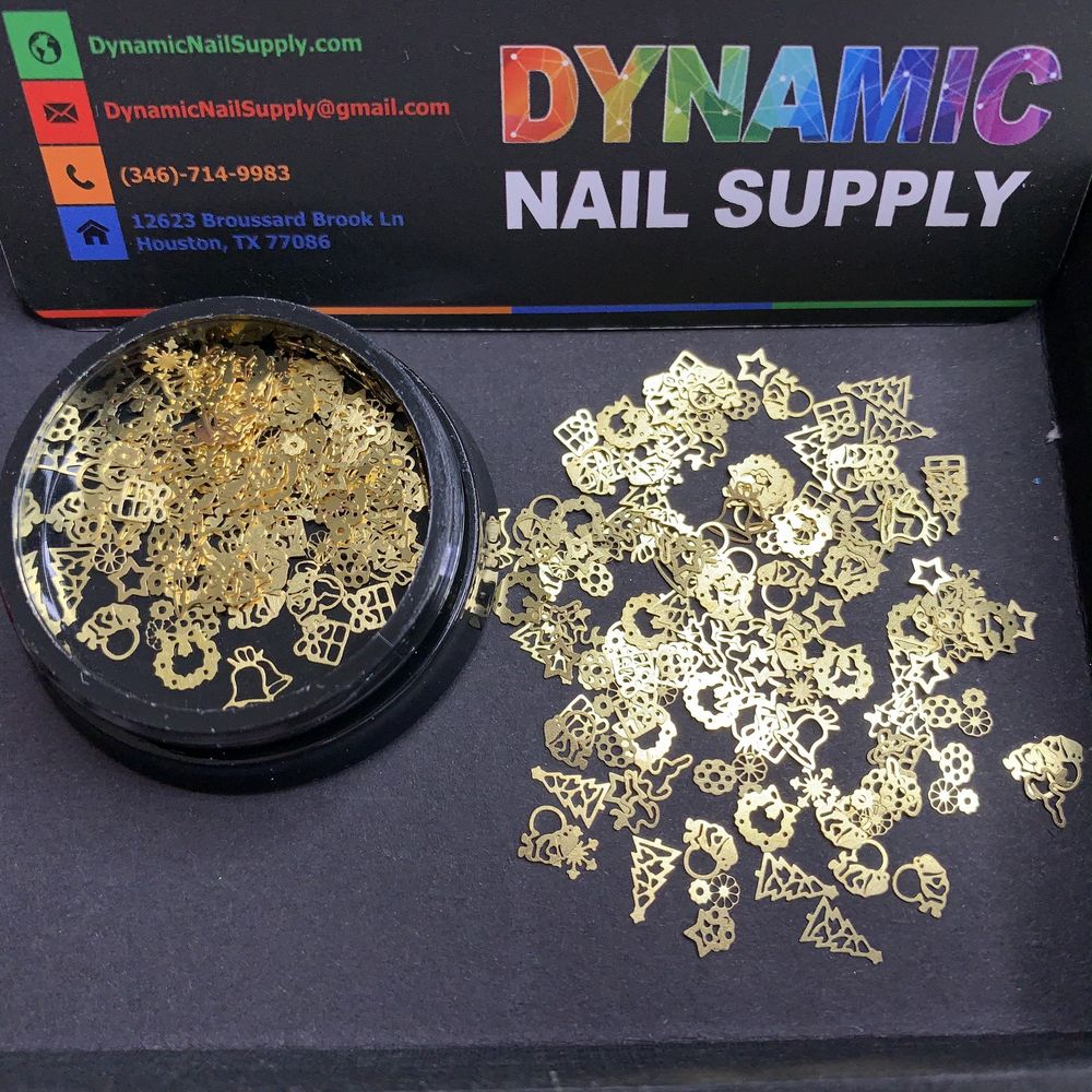 Christmas metal nail sequins pack - 2