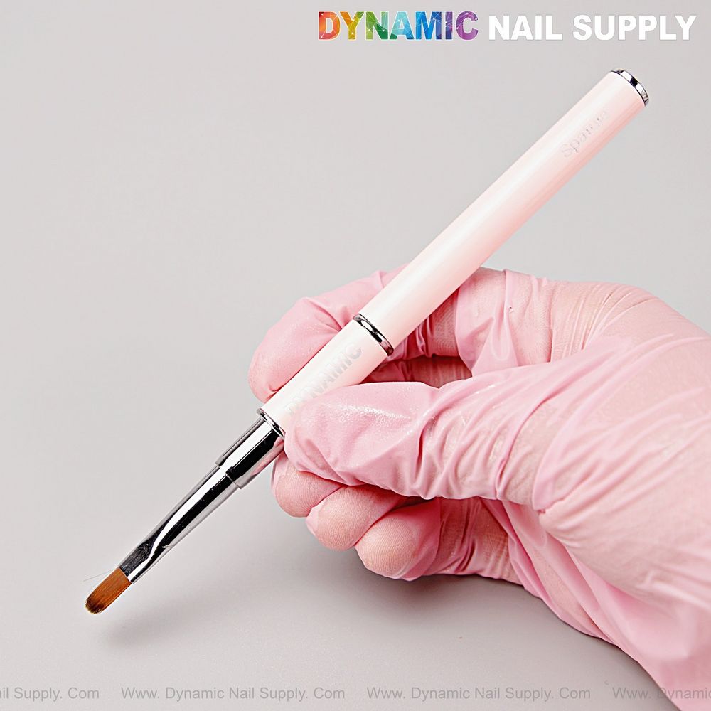 dual-ended polygel brush silver pink - 4
