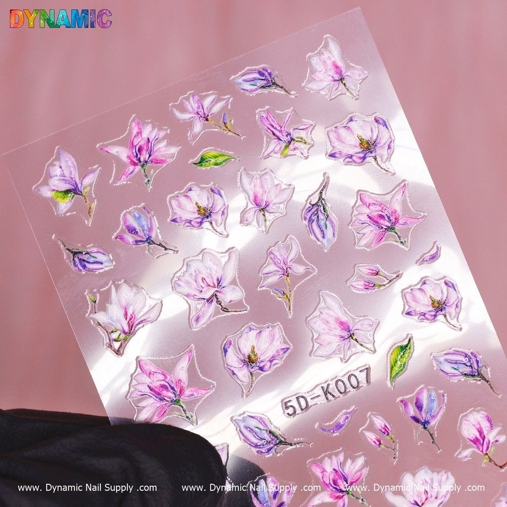 floral nail sticker sheet - 2