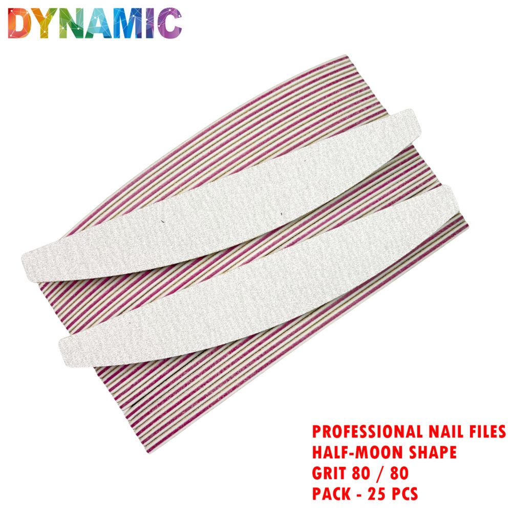 Half-moon curve 80/80 nail files pack - 3
