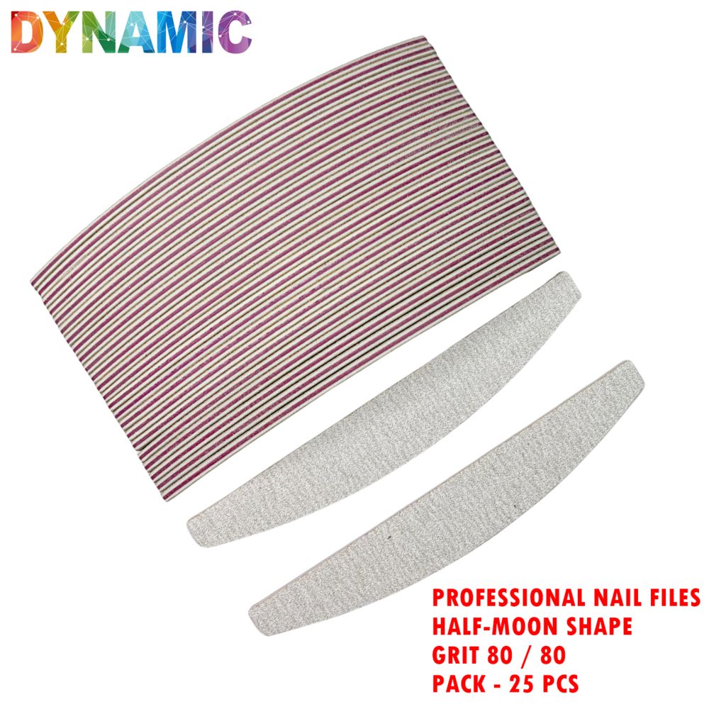Half-moon curve 80/80 nail files pack - 4
