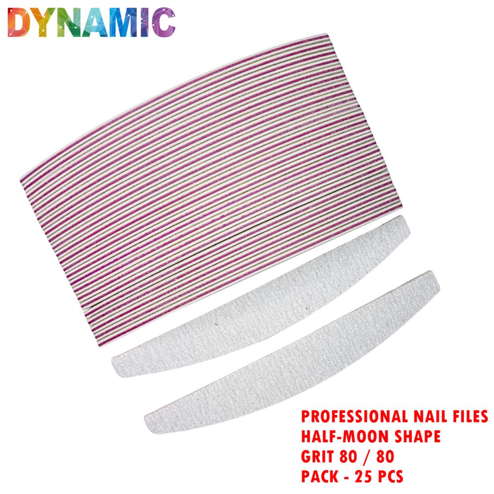 Half-moon curve 80/80 nail files pack - 5