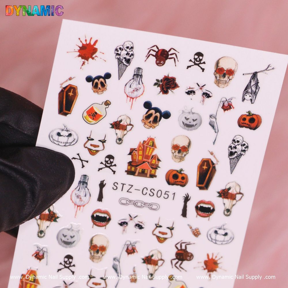 Haunted Halloween nail sticker sheet - 2