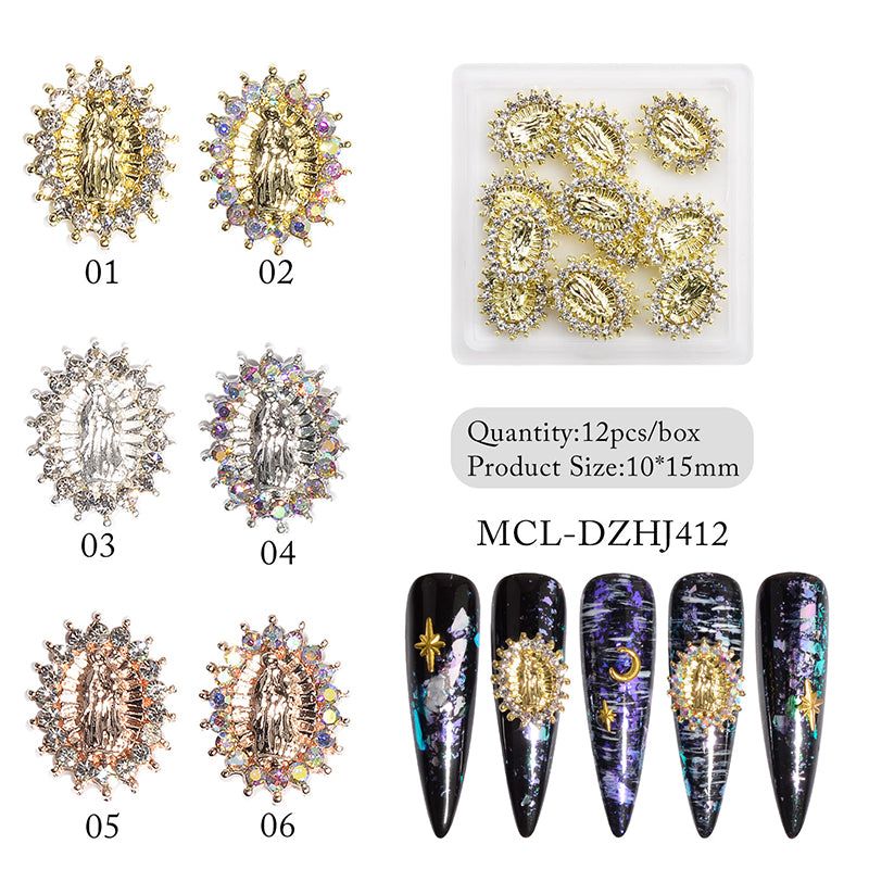Virgin Mary nail charms small bag - 5